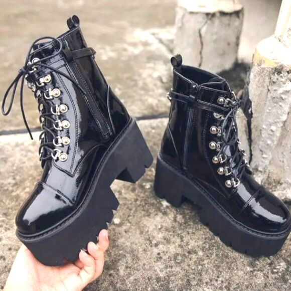 Punk platform boots sz 7 - Picture 15 of 17